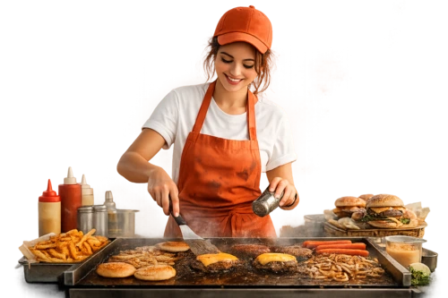 Imagen chef preparando comida rapida